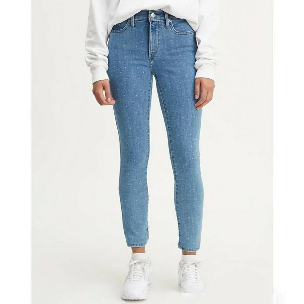 Levi's 311 Shaping Polka Dot Skinny Medium Wash Jeans